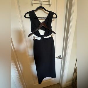 Topshop black maxi dress